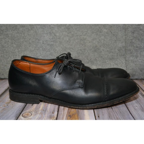Allen Edmonds Other - Allen Edmonds Boulevard Shoes Mens 12 D Black Leather Cap Toe Derby Dress 7482